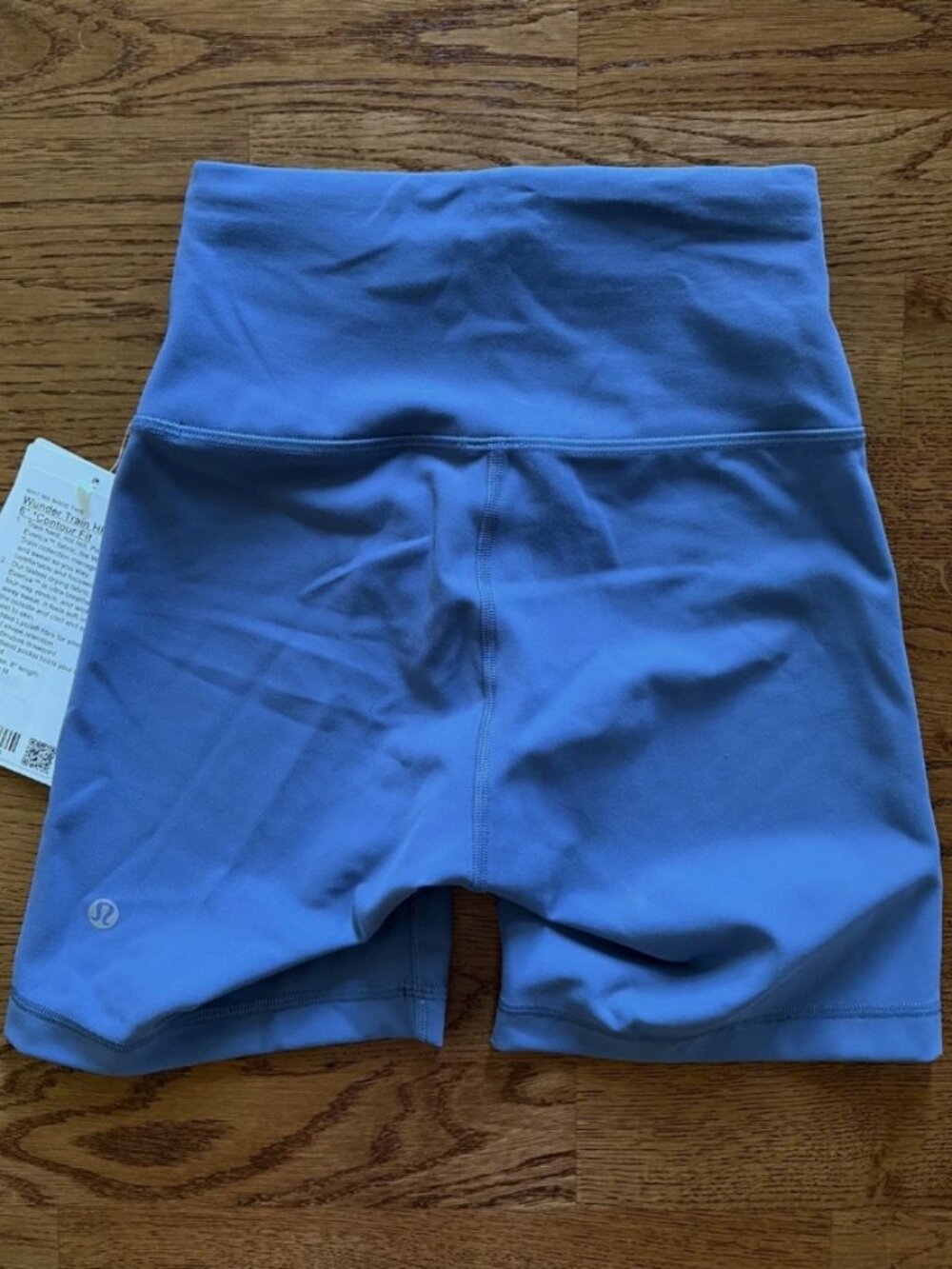 NWT Lululemon Wunder Train HR Contour Fit Shorts 6" Women Oasis Blue 4 Bike - Picture 4 of 4